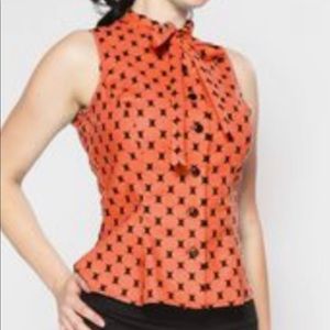 Vintage 50’s style Sleeveless neck tie top
